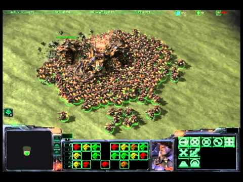300 SCV`s vs. 3 Ultralisks /Starcraft 2/