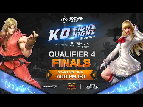 [Hindi] KO Fight Night 2020 | Tekken 7, Street Fighter V & Super Smash Bros | Qualifier #4 Finals
