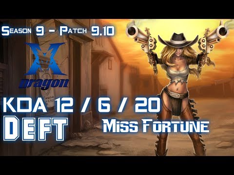 KZ Deft MISS FORTUNE vs NEEKO ADC - Patch 9.10 KR Ranked