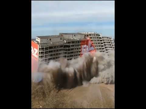 Amazing Dangerous Fastest Building Demolition Excavator Skill, Heavy Equipment Machines Working