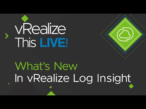 vRealize This Live Episode 14 - What's new with vRealize Log Insight