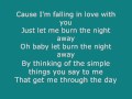 Burn The Night Away Lyrics 