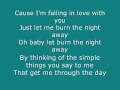 Burn The Night Away Lyrics 