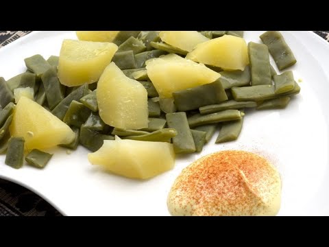 Receta de judías verdes con patatas y mahonesa de ajo y pimentón - Karlos Arguiñano