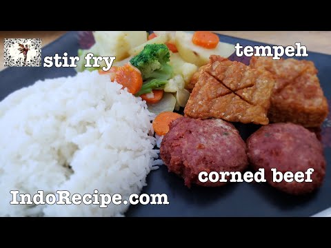 Makan Siang (simple Indonesian lunch) - Tempeh and...