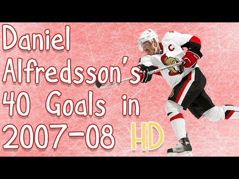 Daniel Alfredsson's 40 Goals in 2007-08 (HD)