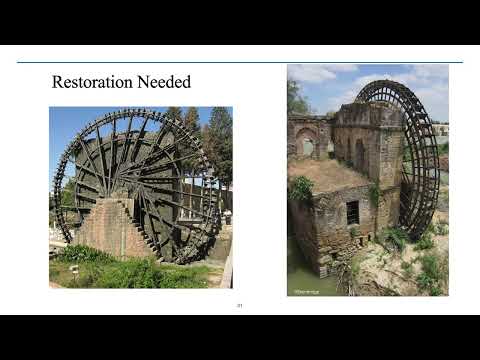 Noria water wheels have long been used to raise water for cities and agriculture irrigation