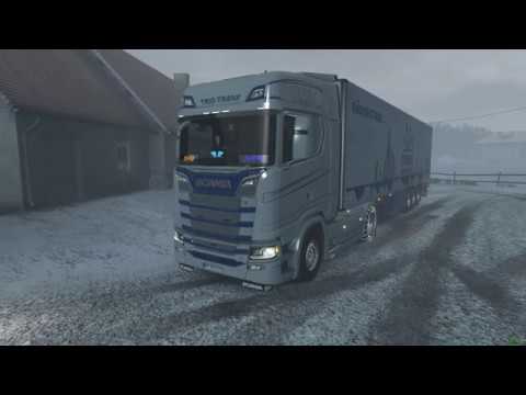 ETS2 Unterwegs auf der verschneiten Heilbronn Map