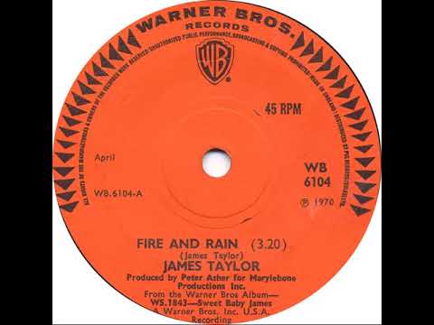 UK New Entry 1970 (218) James Taylor - Fire And Rain