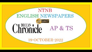 DECCAN CHRONICLE AP & TS 19 OCTOBER 2022 WEDNESDAY