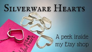 A Tutorial on how I make hearts from vintage silverware to sell on Etsy.
