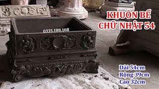 Tháo khuôn bể chữ nhật 54 có lòng trong đổ úp đáy - Khuôn chậu Sơn Cương