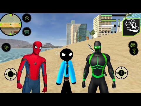 Superhéroe Policía Stickman Juego - Amazing Police Stickman Rope Hero #4 - Android Gameplay