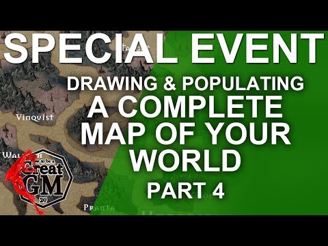 Part 4: Drawing and Populating a Complete Map of your World - Fantasy Map Making