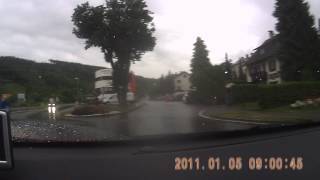 preview picture of video 'Fahrt bei Unwetter am 24 Juni 2014 aus Seeboden 10 min später!!! Teil 2 mit Spezial Effekt V12 SOUND'