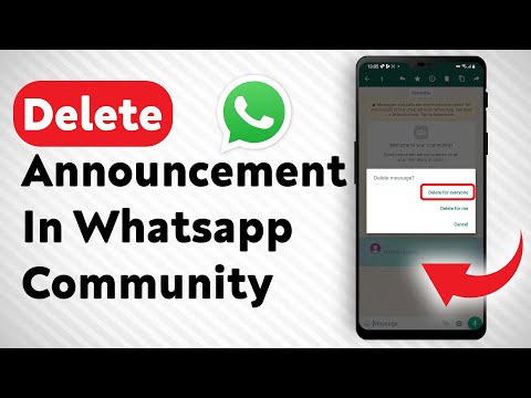 How To Delete Announcement From WhatsApp Community - Full Guide