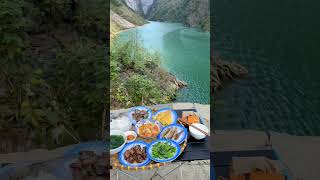 Camping chill ở s&ocirc;ng Nho Quế - H&agrave; Giang | Yến Vi Vu | #shorts