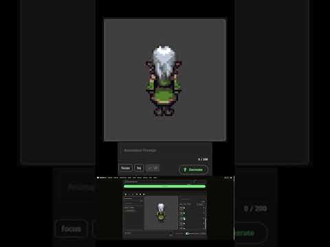 AI pixel art sprite sheet generator #pixelart #gamedev