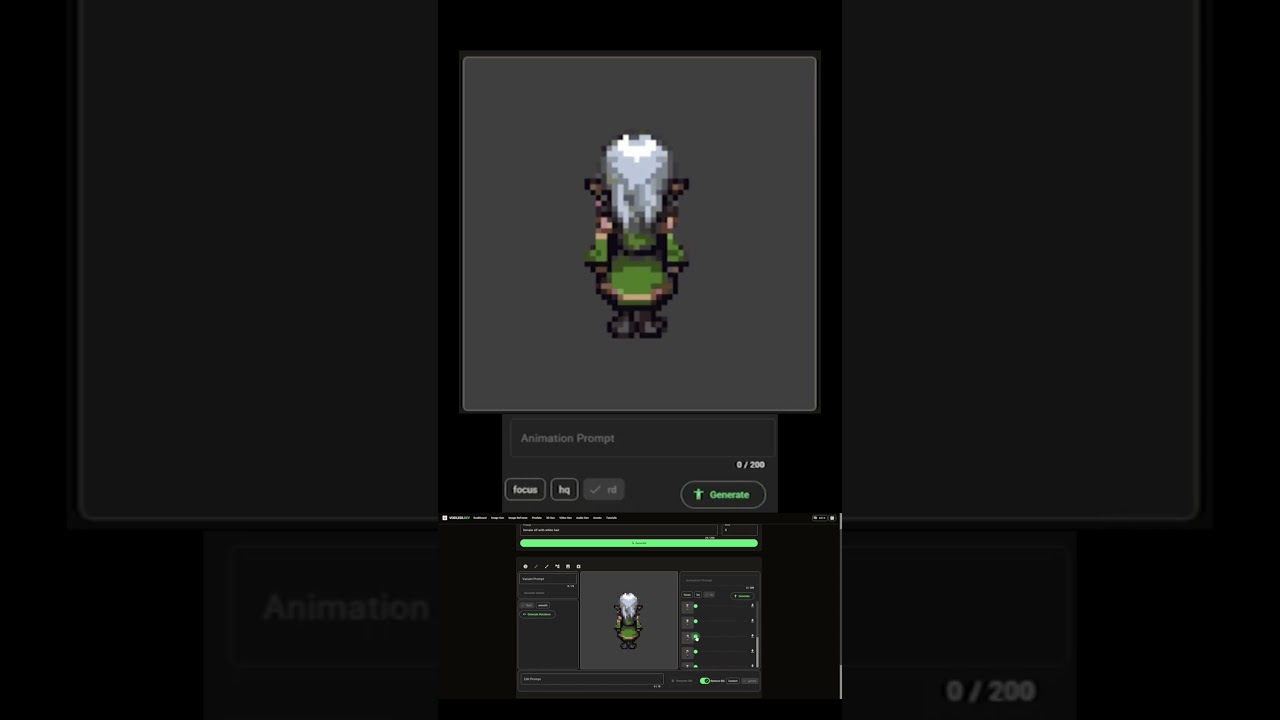 AI pixel art sprite sheet generator #pixelart #gamedev