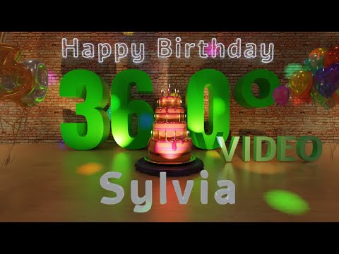 🎉 Sylvia's 360° Interactive Happy Birthday Party – Rotate Your Phone! 🎈 [EN]