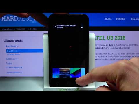 Cómo cambiar el fondo de pantalla en ALCATEL U3 - pantalla de inicio y de bloqueo