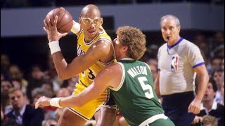 Bill Walton blocks Kareem's Skyhook!