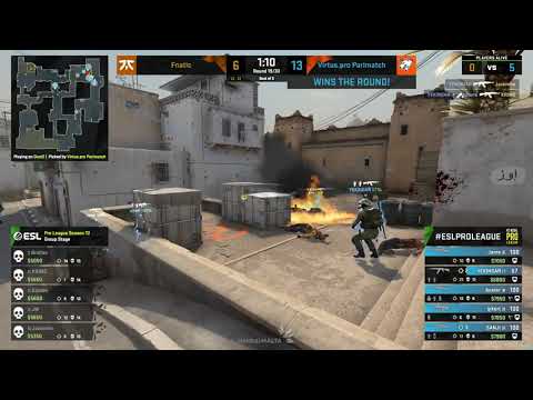 SANJI - 3 smooth AK HS kills on the A bombsite, fnatic vs Virtus.pro, ESL Pro League Season 13