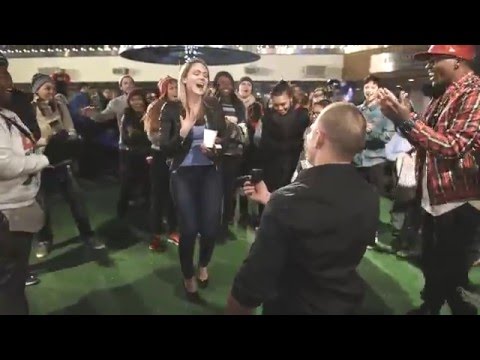 Flash Mob Marriage Proposal at The Cosmopolitan Ice Rink in Las Vegas