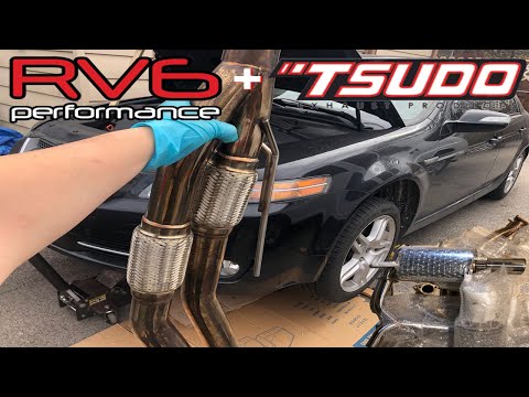 2004 - 2008 Acura TL RV6 Jpipe + Tsudo Catback exhaust Install. Revs + Acceleration