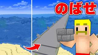 約4000マスの超長い橋を架けるまで終われません！【マイクラ】
