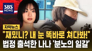 재밌니? 내 눈 똑바로 쳐다봐!..법정 출석한 나나 '분노의 일갈' (자막뉴스) / SBS