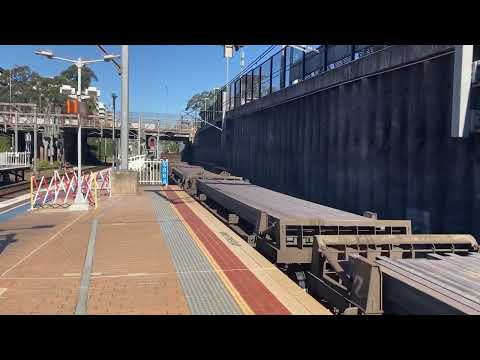 Freight Train - Goods Train - passing through Hornsby platform 5 on the down