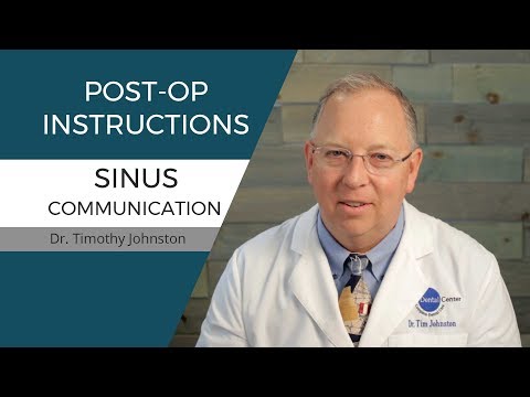 Post-op Instructions - Sinus Communication