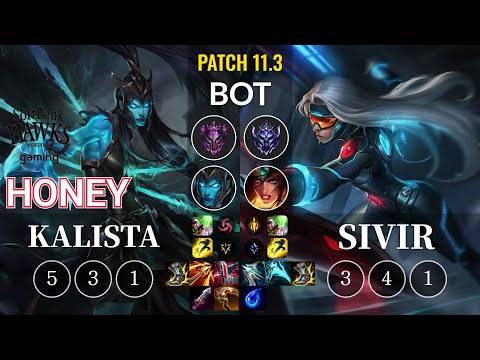 SHG Honey Kalista vs Sivir Bot - KR Patch 11.3