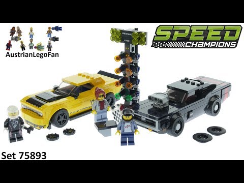Vidéo LEGO Speed Champions 75893 : Dodge Challenger SRT Demon 2018 et Dodge Charger R/T 1970