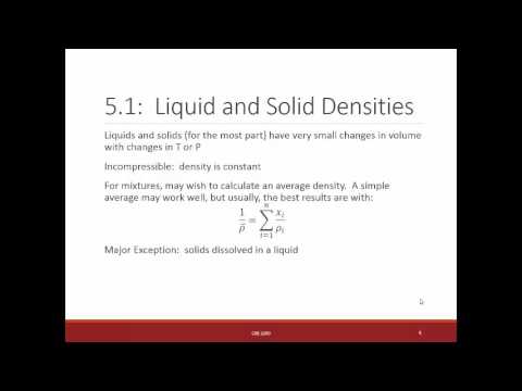 Liquid and Solid Densities