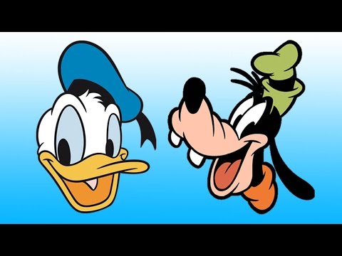 Disney and friends cartoons - Donald, Mickey, Pluto, Goofy