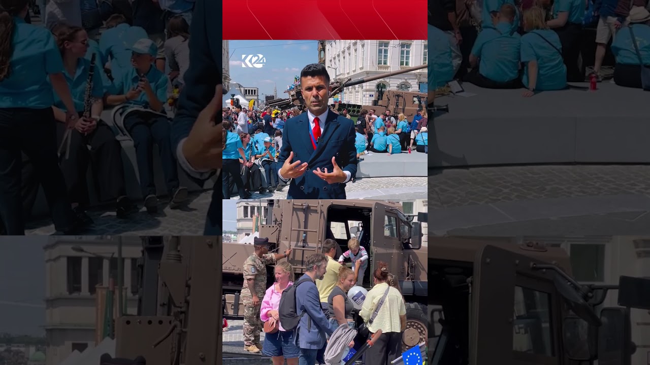 ڤیدیۆ | چەکی قورس، مامناوەند و سووک نمایش کراوە، ئەمڕۆ رۆژی نیشتمانی بەلجیکایە