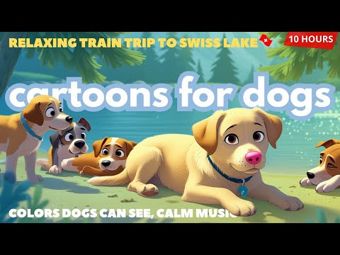 Luna Takes the Train to the Swiss Lake 🐶🚂 | Cartoons for Dogs in Colors They Can See | TV for Dogs