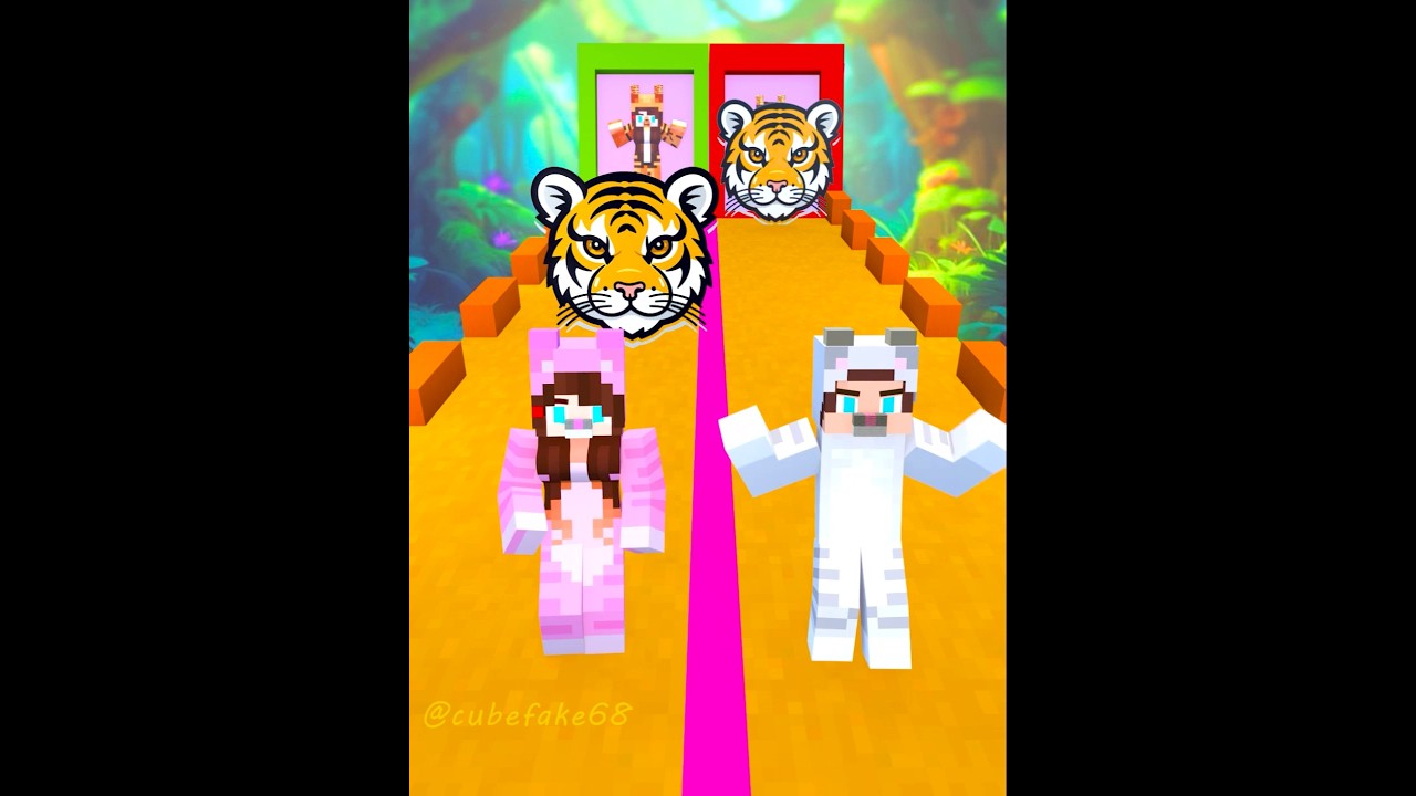 POV 🐱 JJ Sister and JJ in the Animal Run! 121% #shorts