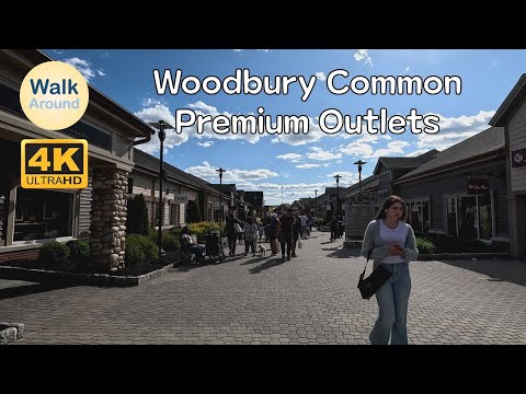 [4K60] Passeio a pé - Woodbury Common Premium Outlets em Central Valley, Nova York