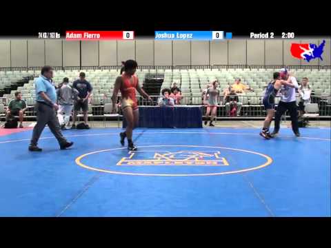 Adam Fierro vs. Joshua Lopez at 2013 Junior Nationals - FILA - FS
