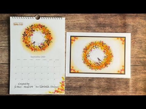 Mindful Monday creating an Autumn Wreath design by Jo Rice #laviniastamps #calendar
