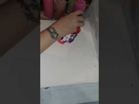 40 Acrylic paint pour on canvas bag!