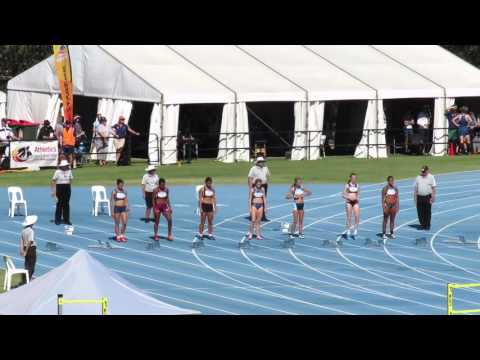 100M H2 U18W Christine Byrne 12.20 2016 Australian Junior Championships