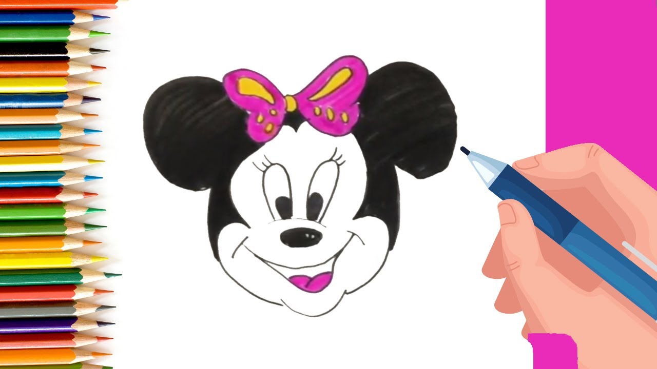 How to Draw easy Minnie Mouse