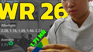 Pyraminx NR Average (1.71) ASR5 WR26, BPA 1.35 | One Shamelin Cube Open 2025