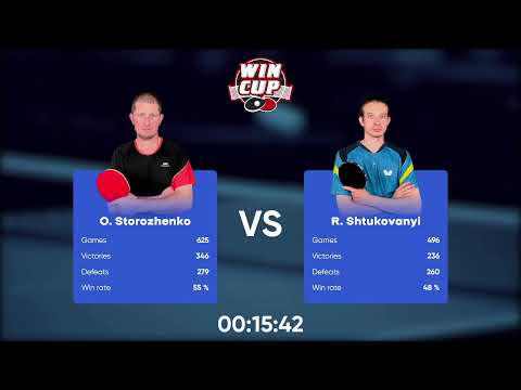 21:30 Maksym Butkov 0 - 3 Roman Shtukovanyi West 5 WIN CUP 27.10.2022 | TABLE TENNIS WINCUP
