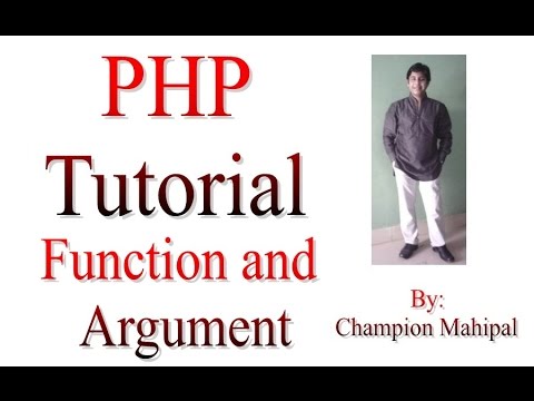 Learn Php Tutorial 13 Function And Arguments
