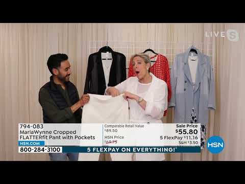 MarlaWynne Cropped FLATTERfit Pant with Pockets